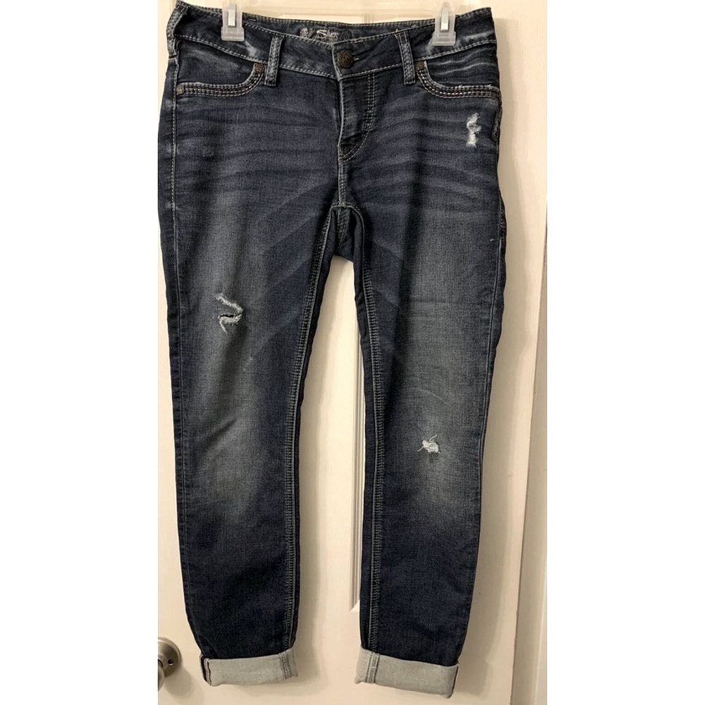 Womens Silver Suki Mid Super Skinny W30/L31